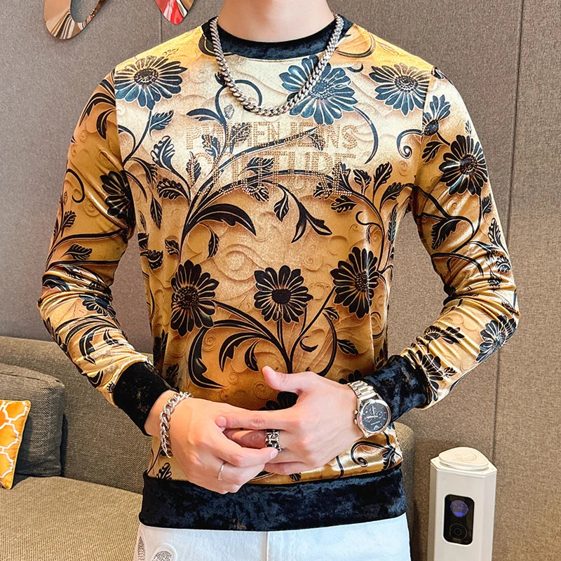 Casual Printed Rhinestone Letter T-Shirt