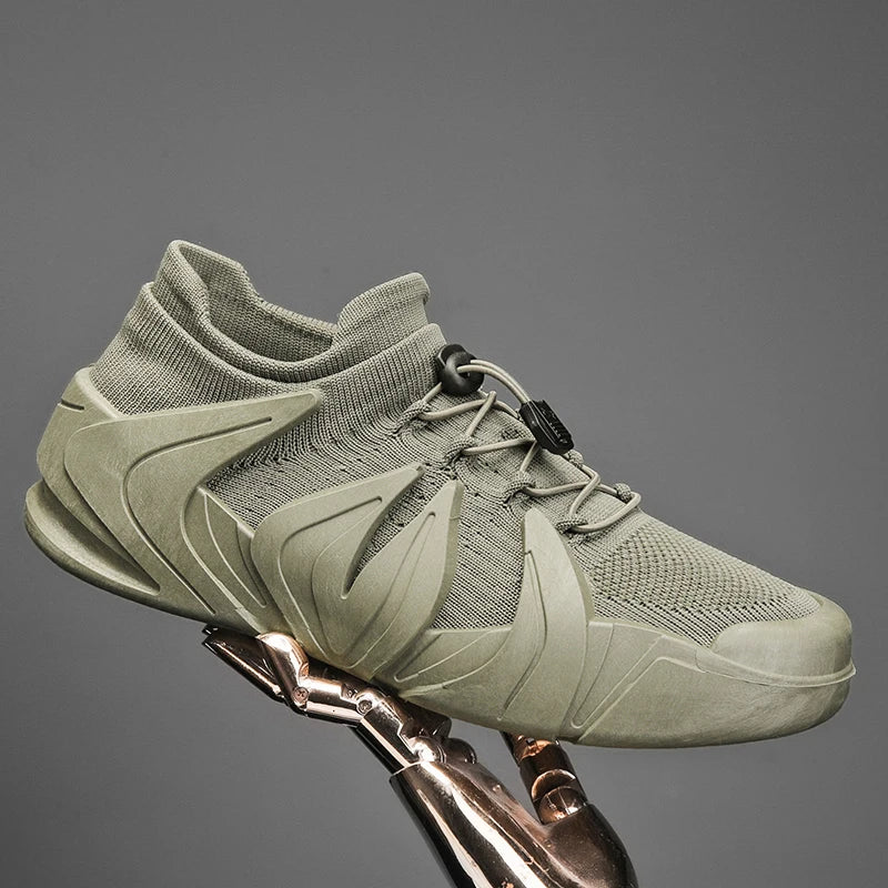 Breathable with Sock-Like Cuffs Sneakers