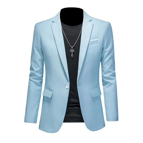 Fashion Solid Business Slim Fit Blazer