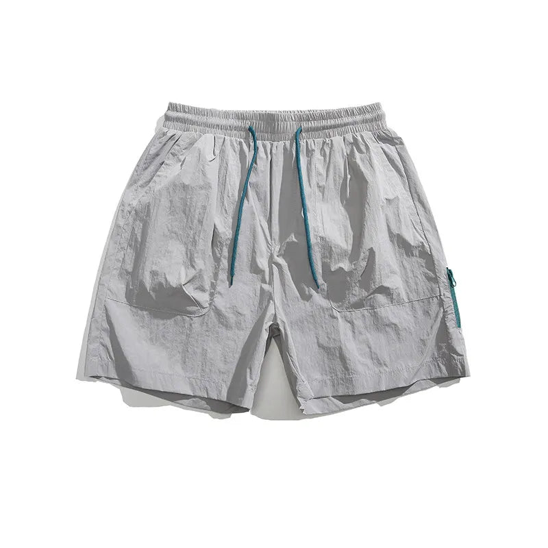 Solid Simple Drawstring Casual Jogger Shorts