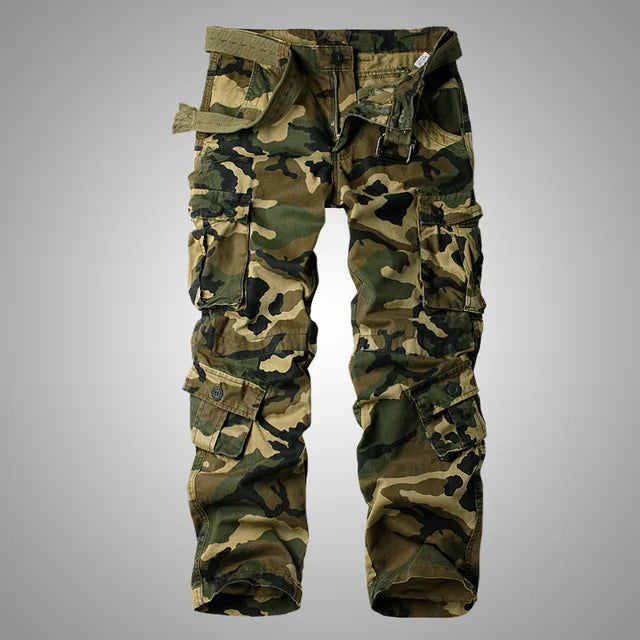 Solid Casual Loose Cargo Pants