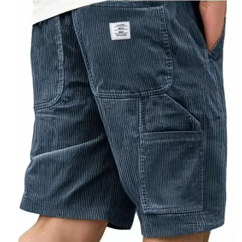 Casual Corduroy Loose Style Shorts