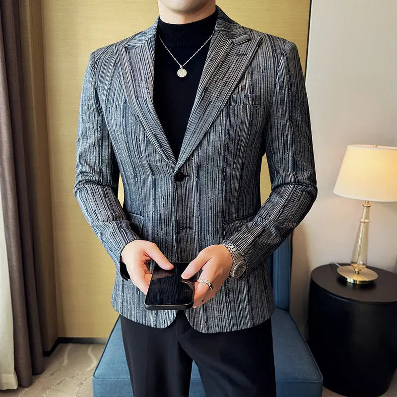 Elegant Slim Fit Line Blazer
