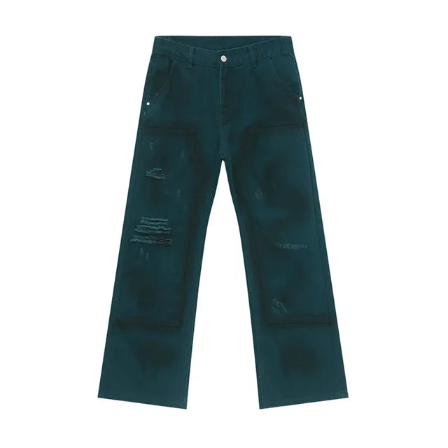 Spray Gradient Jeans Pants Set