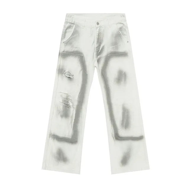 Spray Gradient Jeans Pants Set