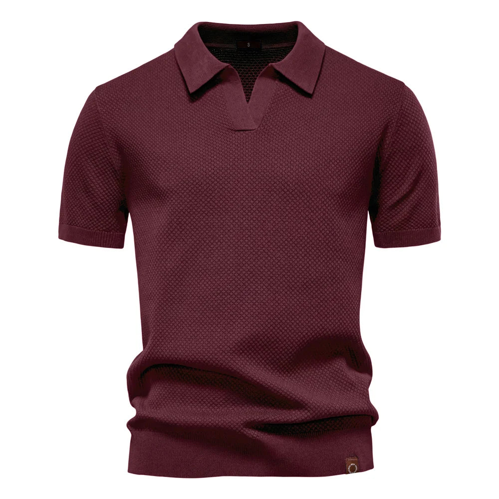 Solid Color Casual Breathable Polo Shirt