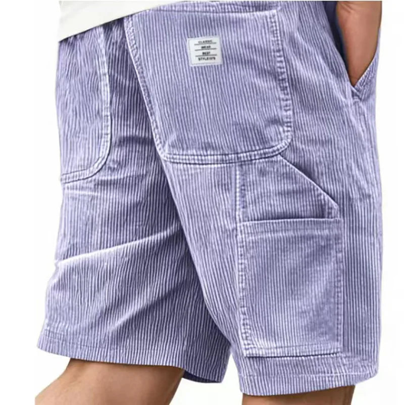 Casual Corduroy Loose Style Shorts