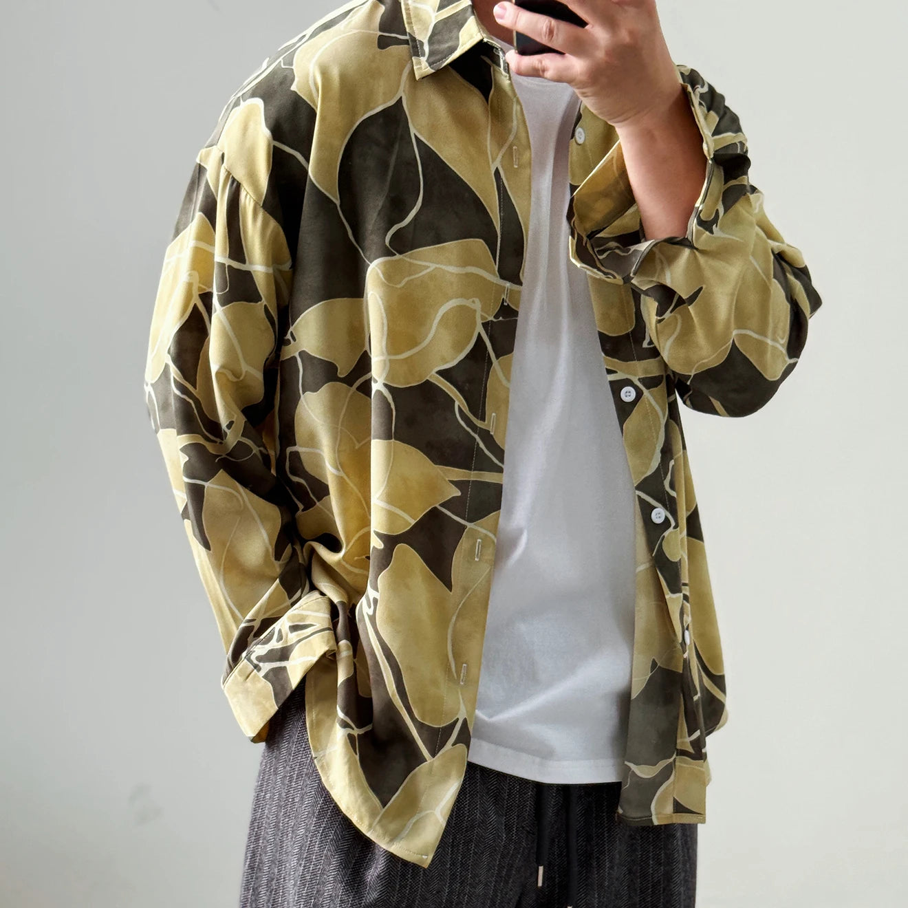 Floral Printed Abstract Striped Casual Shirts