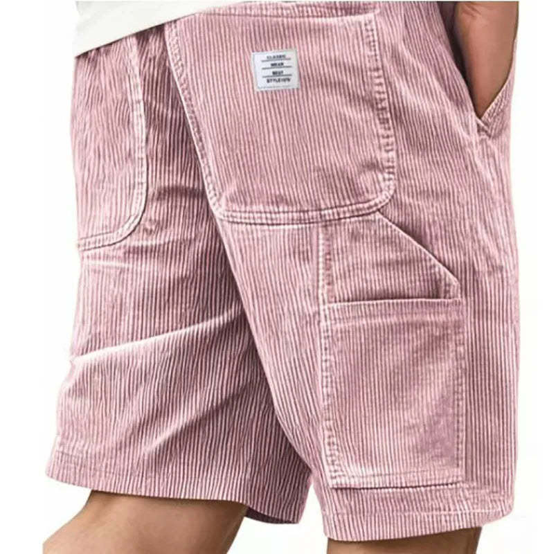 Casual Corduroy Loose Style Shorts