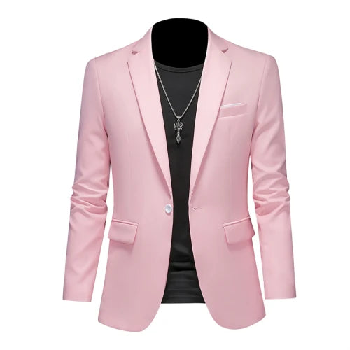 Fashion Solid Business Slim Fit Blazer