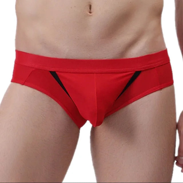 Open Front Pouch Hollow Out Briefs