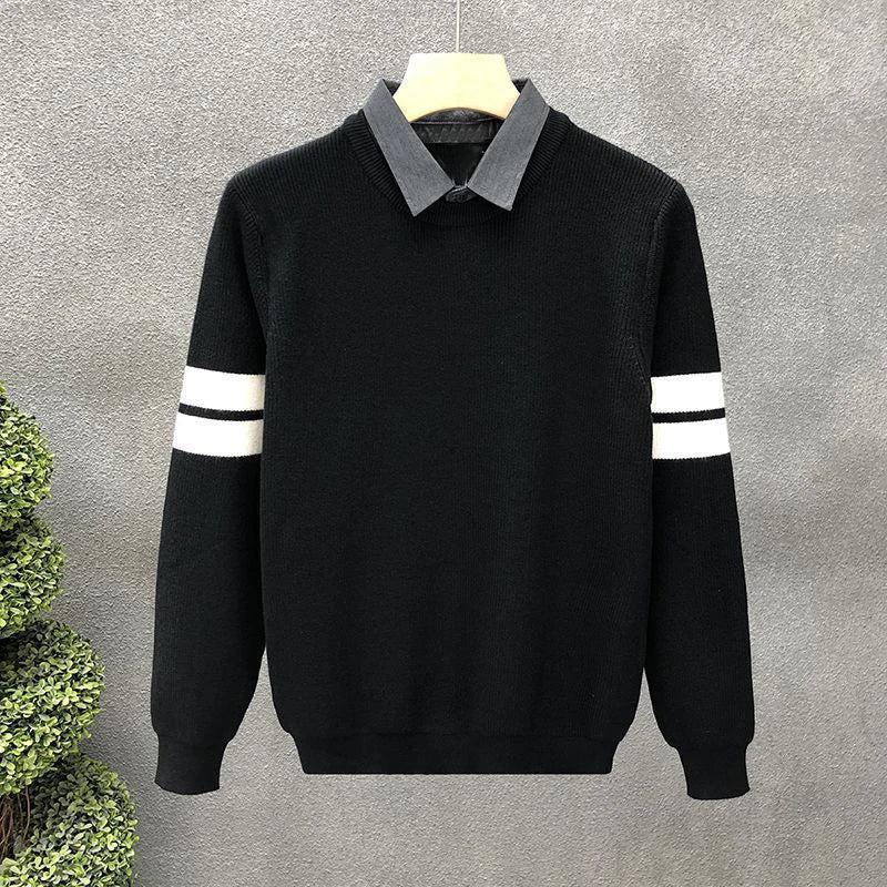 Smart Casual Turn-Down Collar Sweater