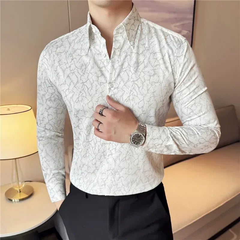 Slim Fit Casual Printed Men Shirt