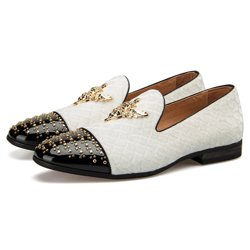 High-End Design Metal Appliques Loafers