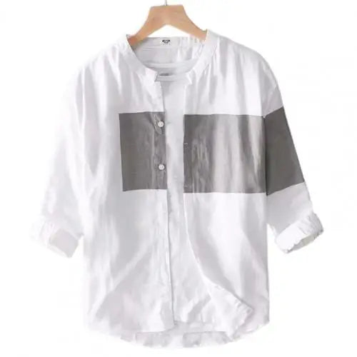 Three-Quarter Sleeve Button-Up Shirt