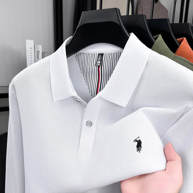 Small Embroidery Smart-Casual Polo Shirt