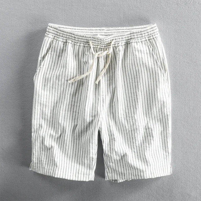 Casual Breathable Striped Cotton Shorts