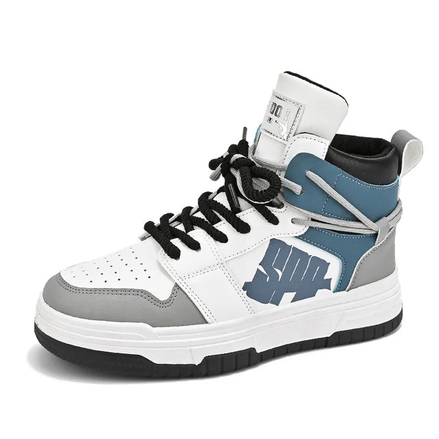 High Top Platform Patchwork Sneakers