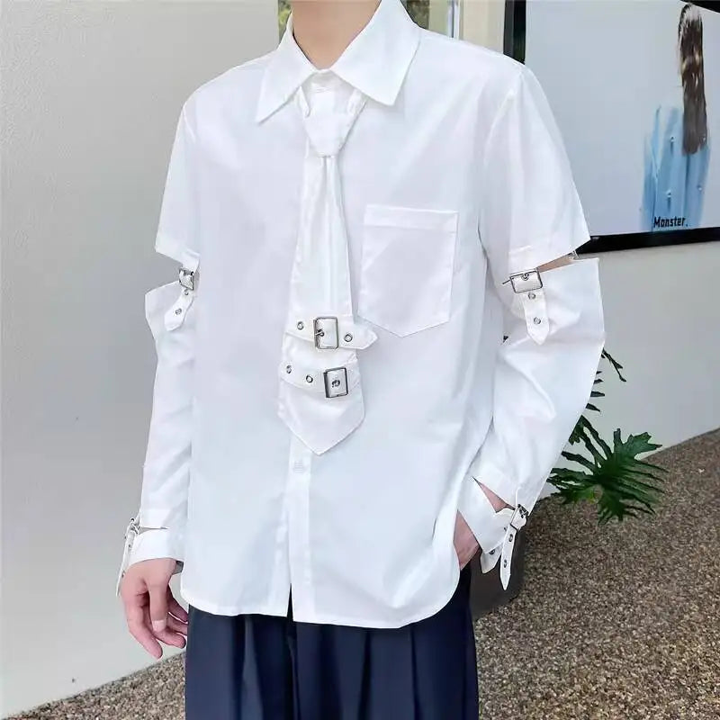 Metal Strap Long Sleeve Shirt