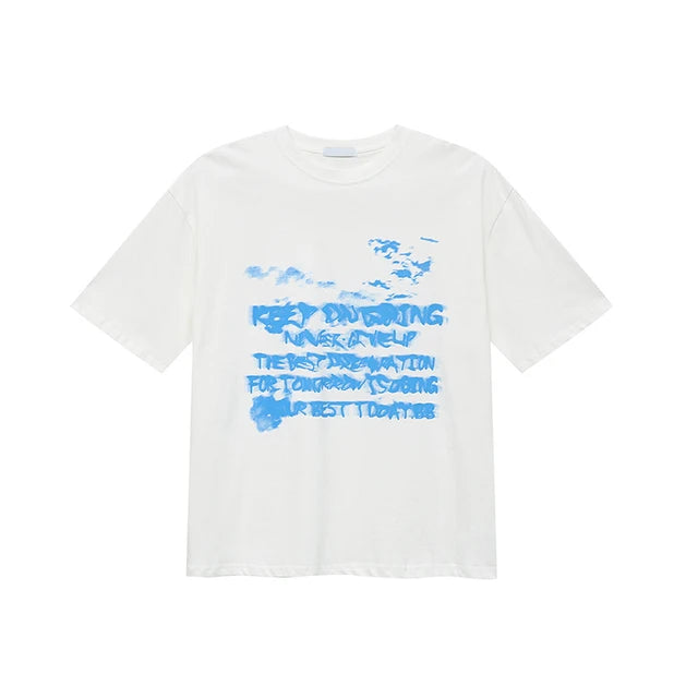 Trend Printing Round Neck Casual T-Shirt