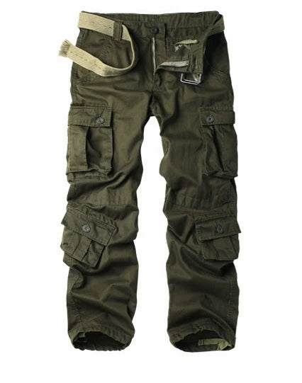 Solid Casual Loose Cargo Pants