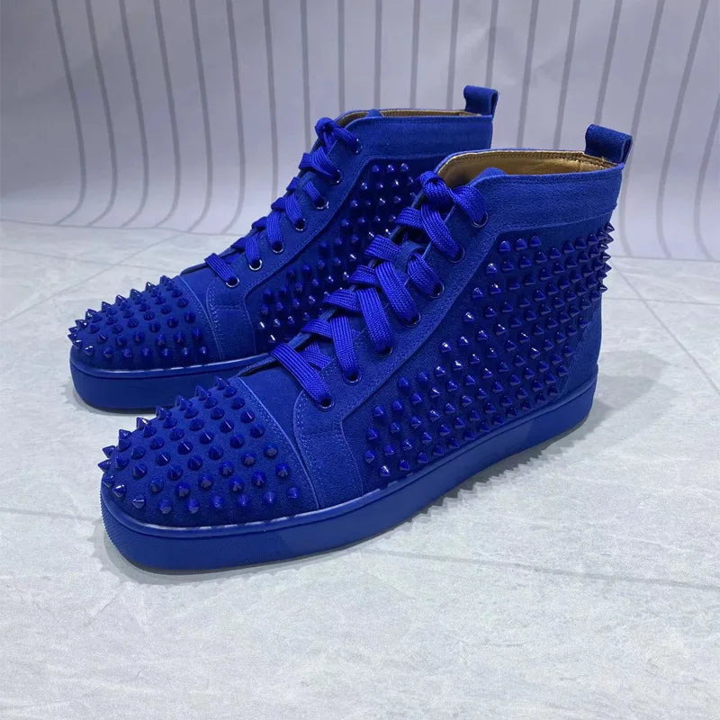 Flat Classic Rivets Lace Up Sneakers