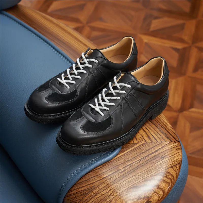 Casual Lightweight Leather Sneakers