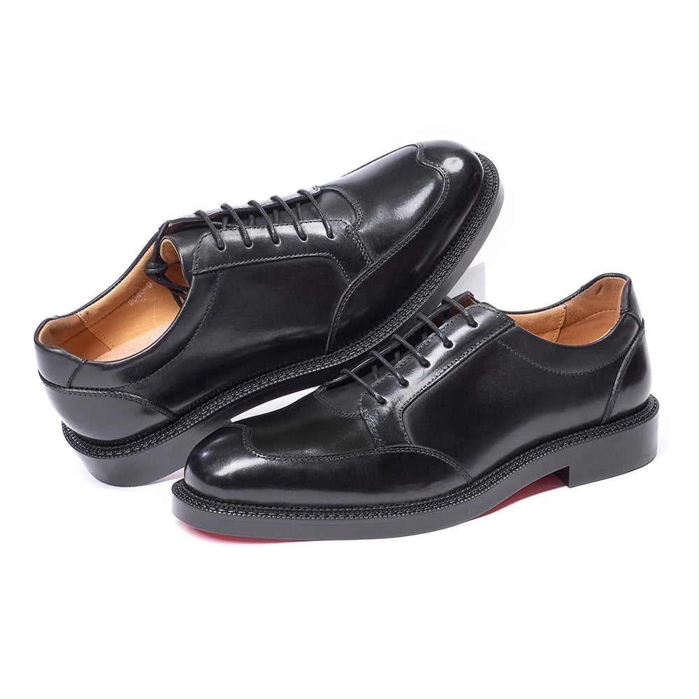 Polished Leather Upper Men's Shoes