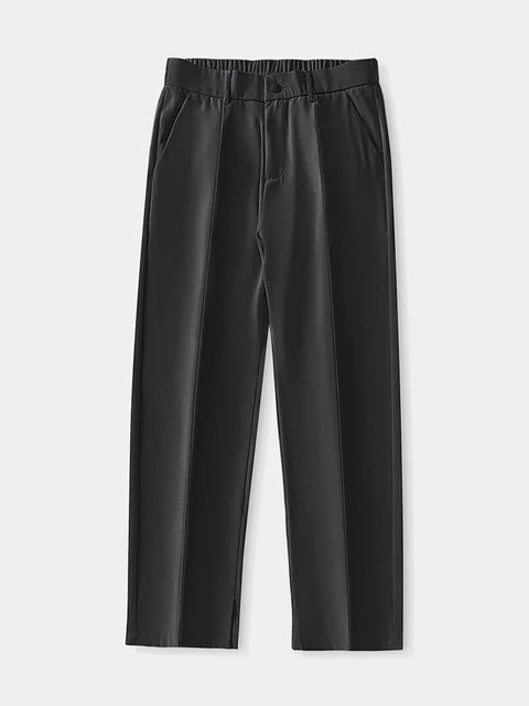 Casual Polyester Straight Loose Drape Trousers