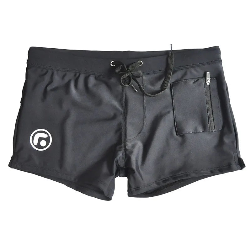 Solid Color with Zipper Pocket Boxer