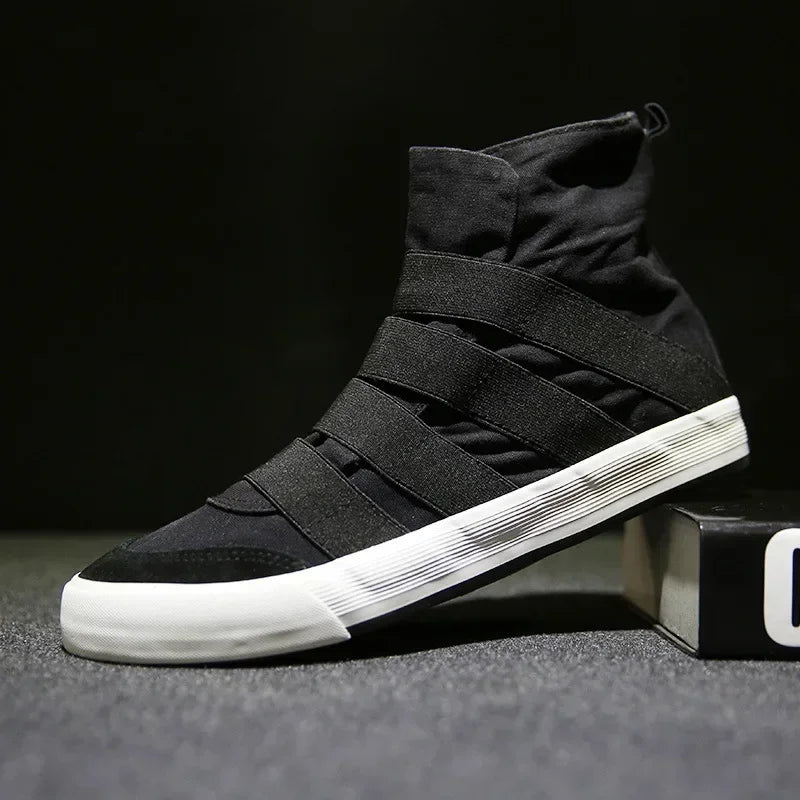 Strap-Up Canvas High Tops Sneakers