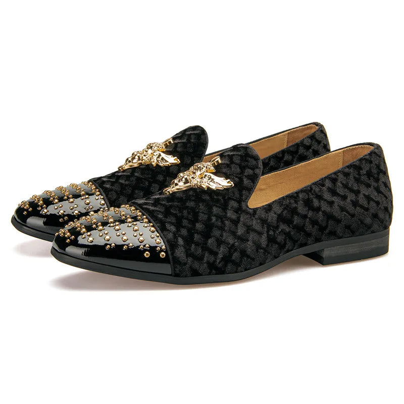 High-End Design Metal Appliques Loafers
