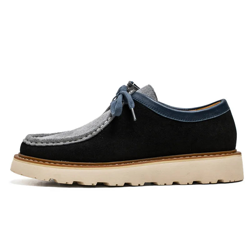 Two-Tone Suede Casual Shoes