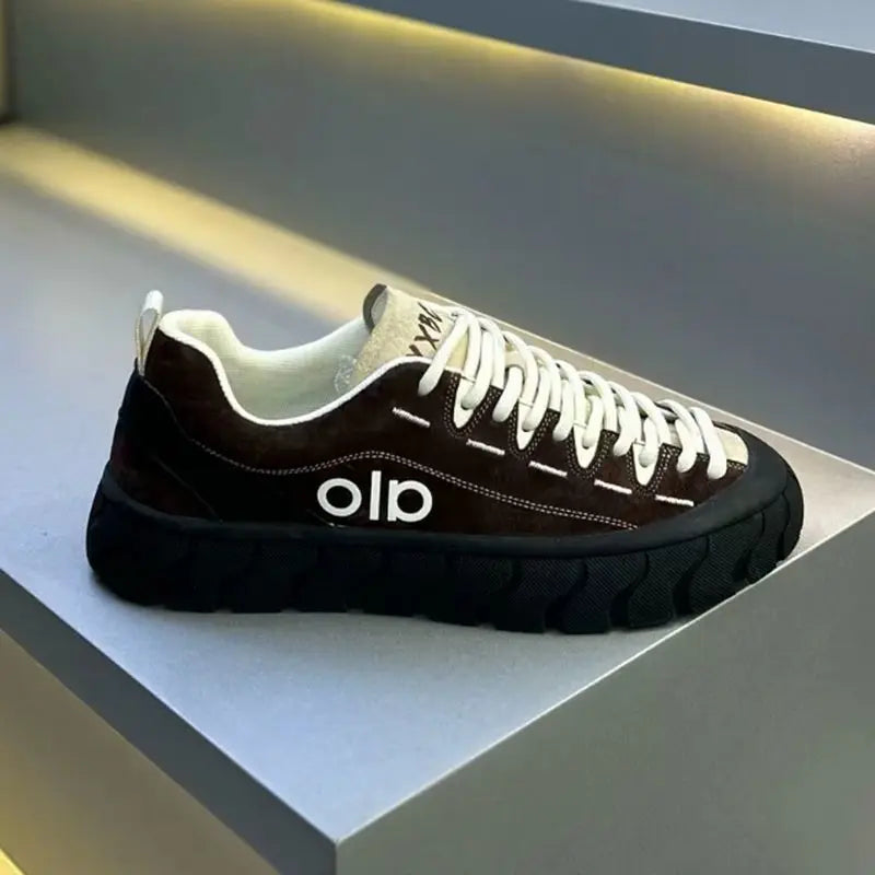Suede Chunky Thick Sole Sneakers