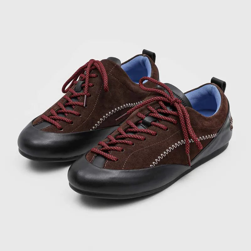 Faux Nubuck Solid Lace-Up Sneakers