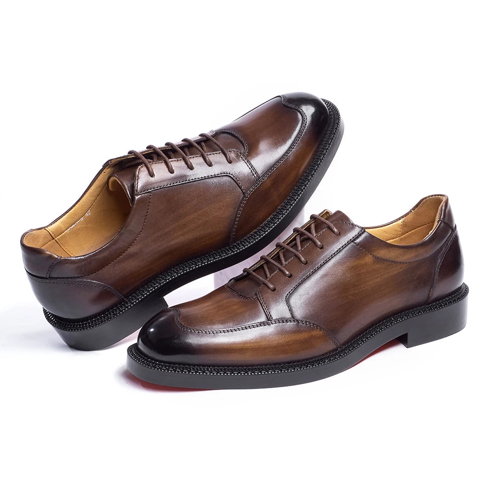Polished Leather Upper Men's Shoes