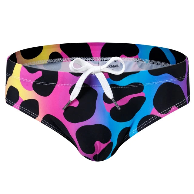 Printed Pattern Push-up Pad Swimwear Brief