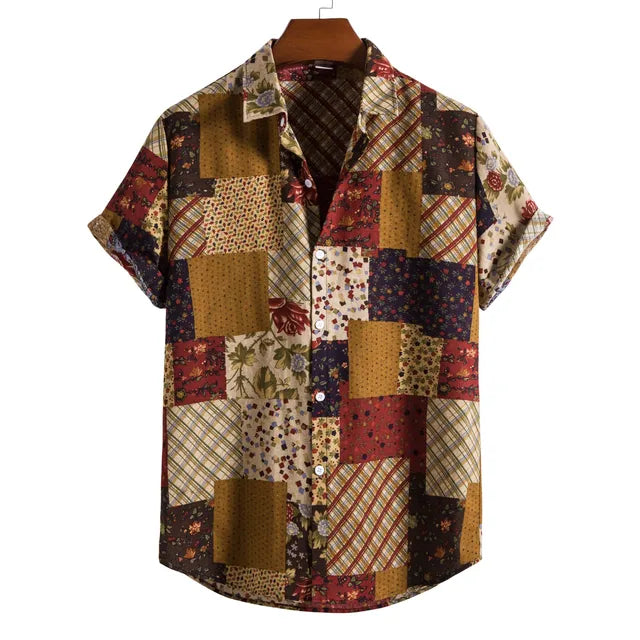 Printed Pattern Single-Breasted Shirt