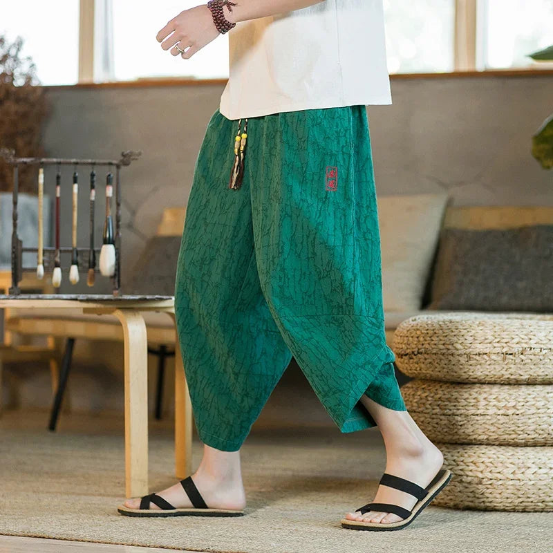 Casual Loose Linen Wide Leg Pants