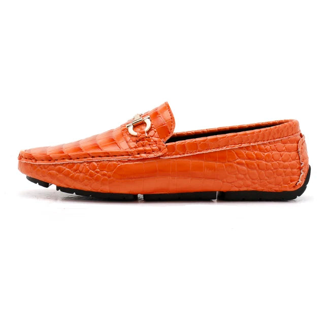Luxury Snakeskin Split Leather Loafers