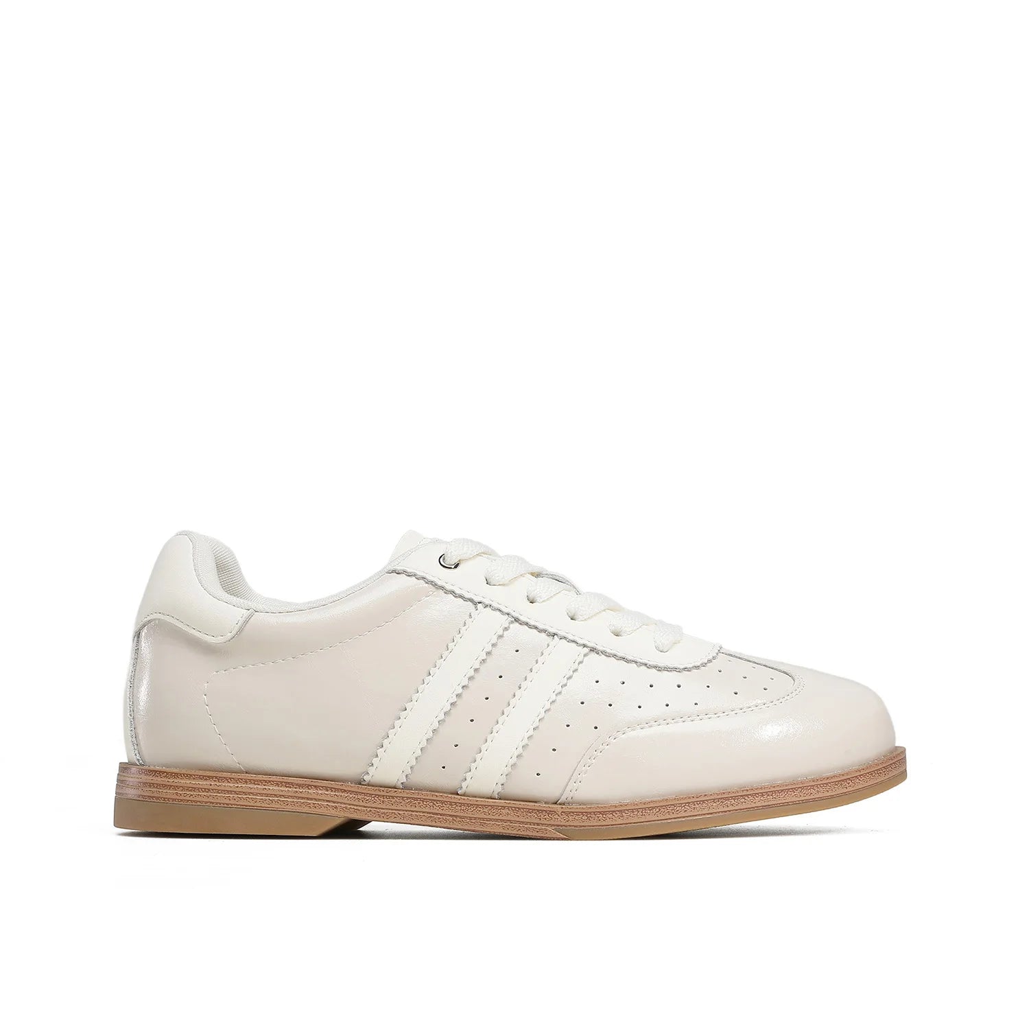 Shiny Leather Low-Top Sneakers