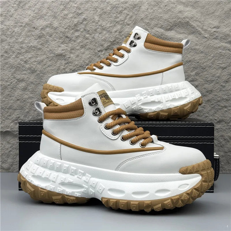 Chunky Sole High Top Casual Sneakers