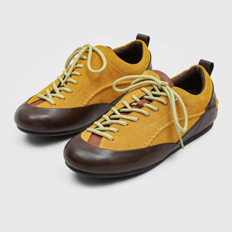 Faux Nubuck Solid Lace-Up Sneakers