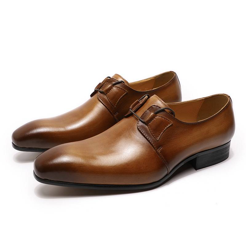 Solid Luxury Leather Hand Polishing Casual Men Shoes