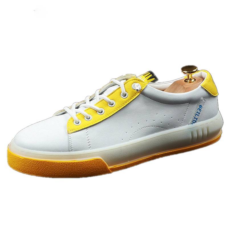 White Casual Lace Up Breathable Leisure Style Men Sneaker