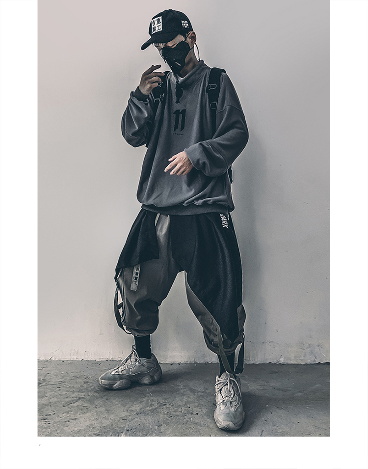 Asymmetric Double Layered Men Printed Cover-Up