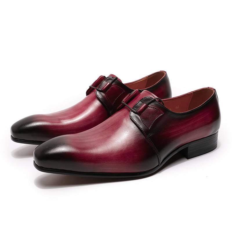 Solid Luxury Leather Hand Polishing Casual Men Shoes