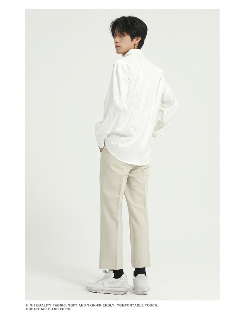 Invisible Dragon Printed Long Sleeve Shirt