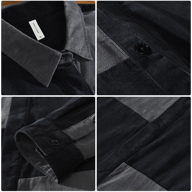 Camisa Algodón Diseño Patchwork Color