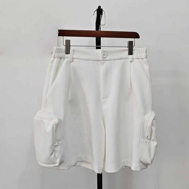 Solid 3D Large Pocket Jacket Short Set